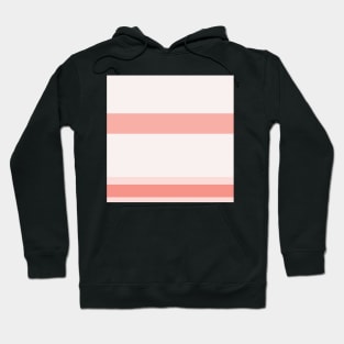 A super batter of Isabelline, Pale Pink, Pale Salmon and Vivid Tangerine stripes. Hoodie